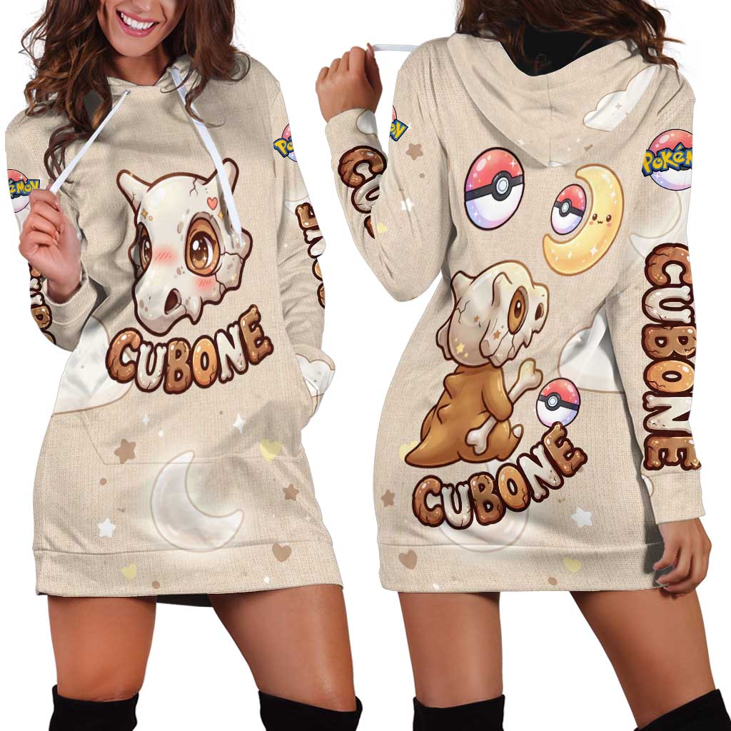 Cubone Hoodie Dress Soft Pastel Dreamcore Aesthetic