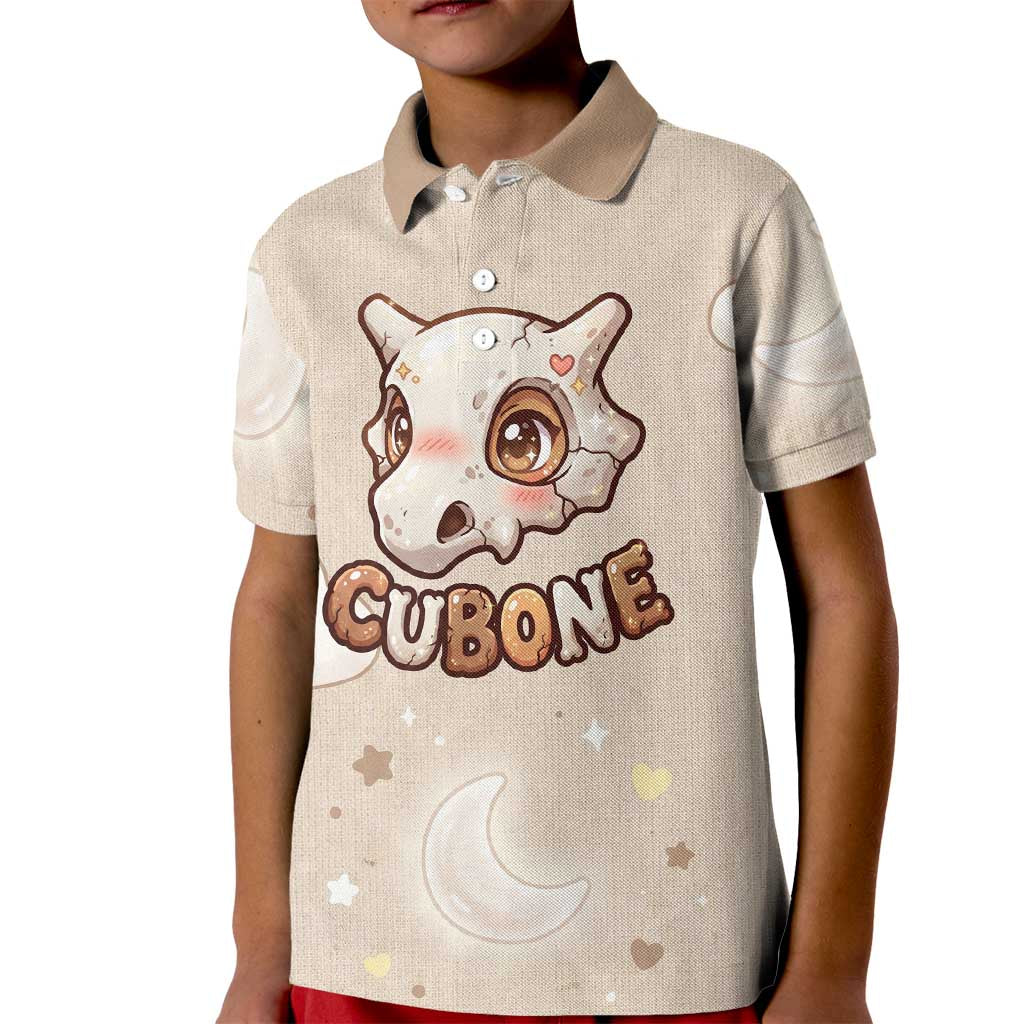 Cubone Kid Polo Shirt Soft Pastel Dreamcore Aesthetic