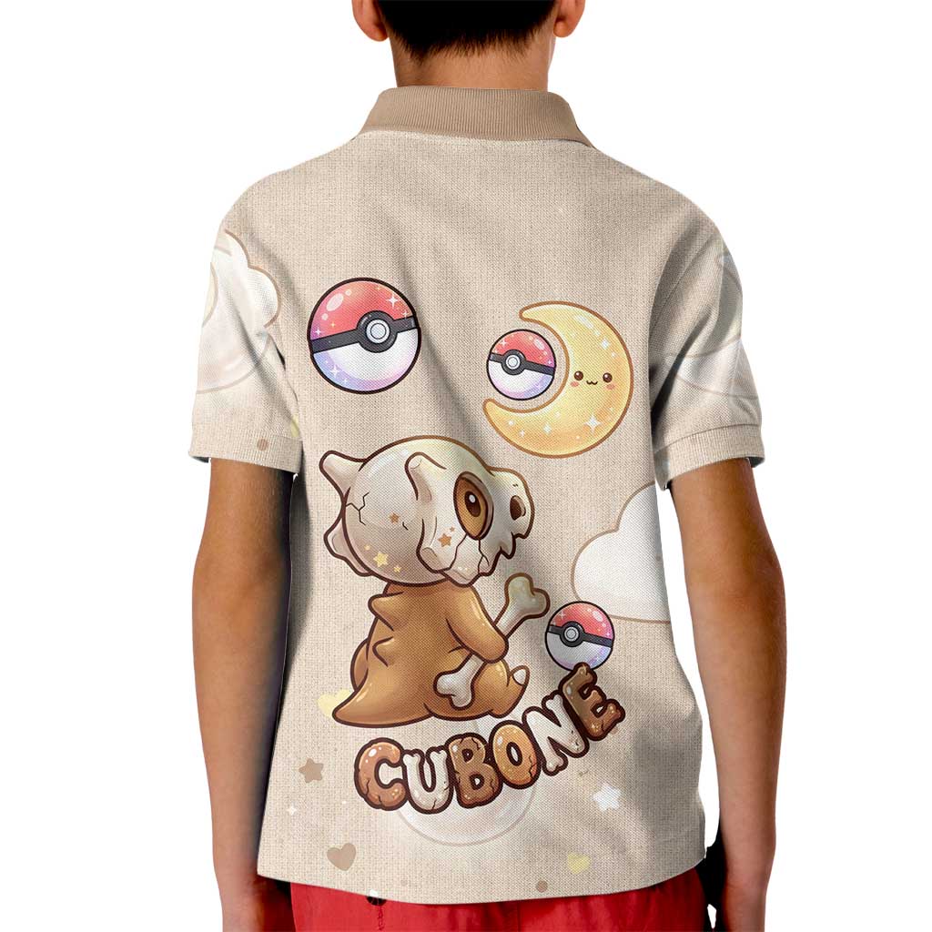 Cubone Kid Polo Shirt Soft Pastel Dreamcore Aesthetic