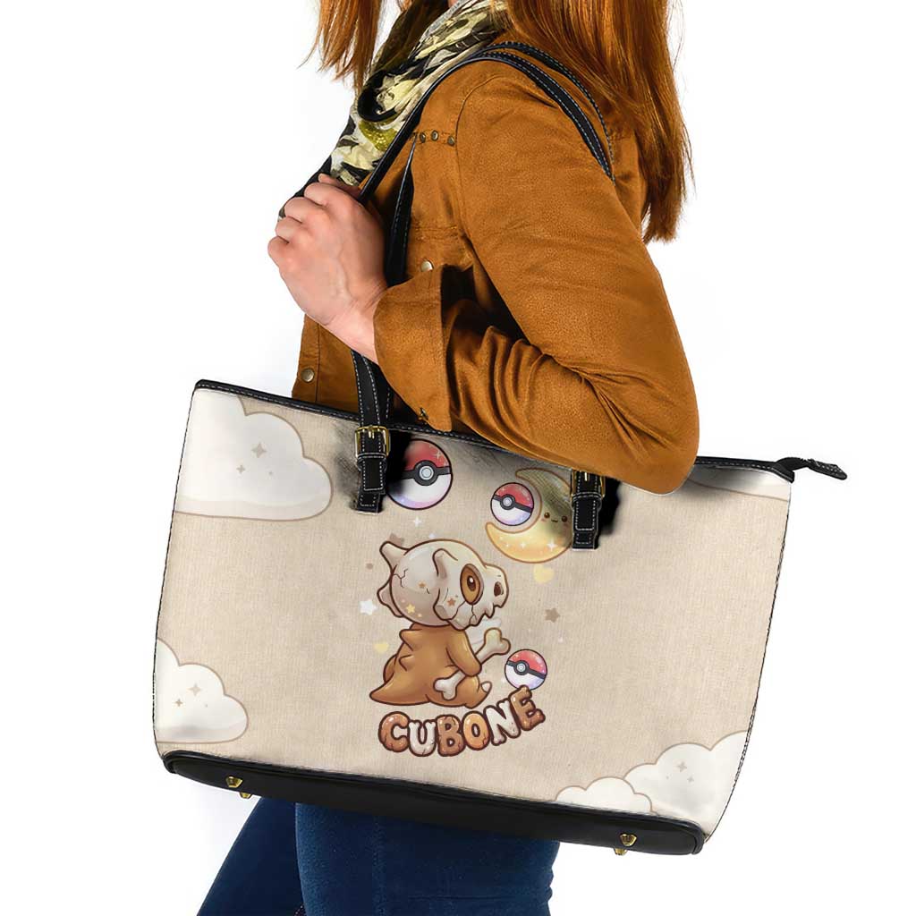 Cubone Leather Tote Bag Soft Pastel Dreamcore Aesthetic