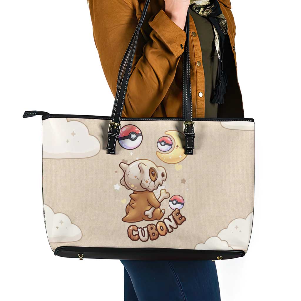 Cubone Leather Tote Bag Soft Pastel Dreamcore Aesthetic