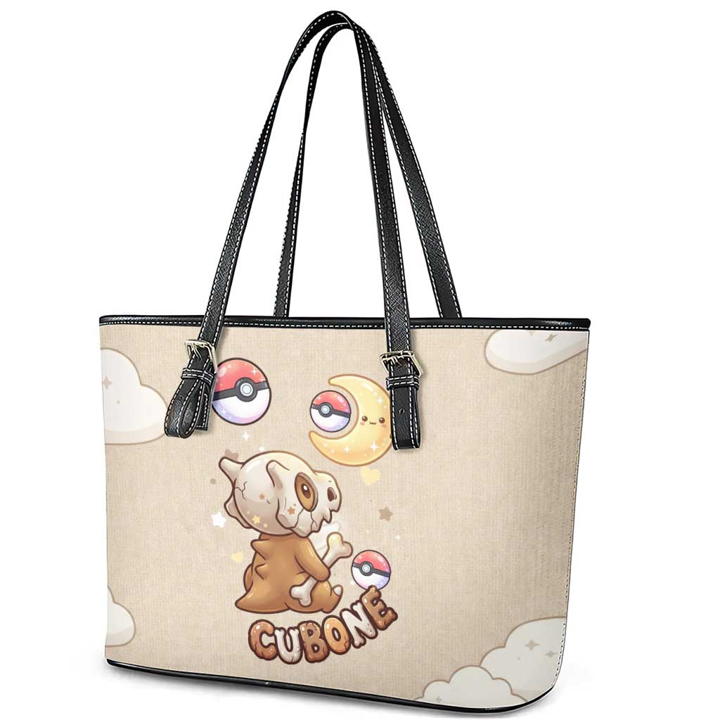 Cubone Leather Tote Bag Soft Pastel Dreamcore Aesthetic