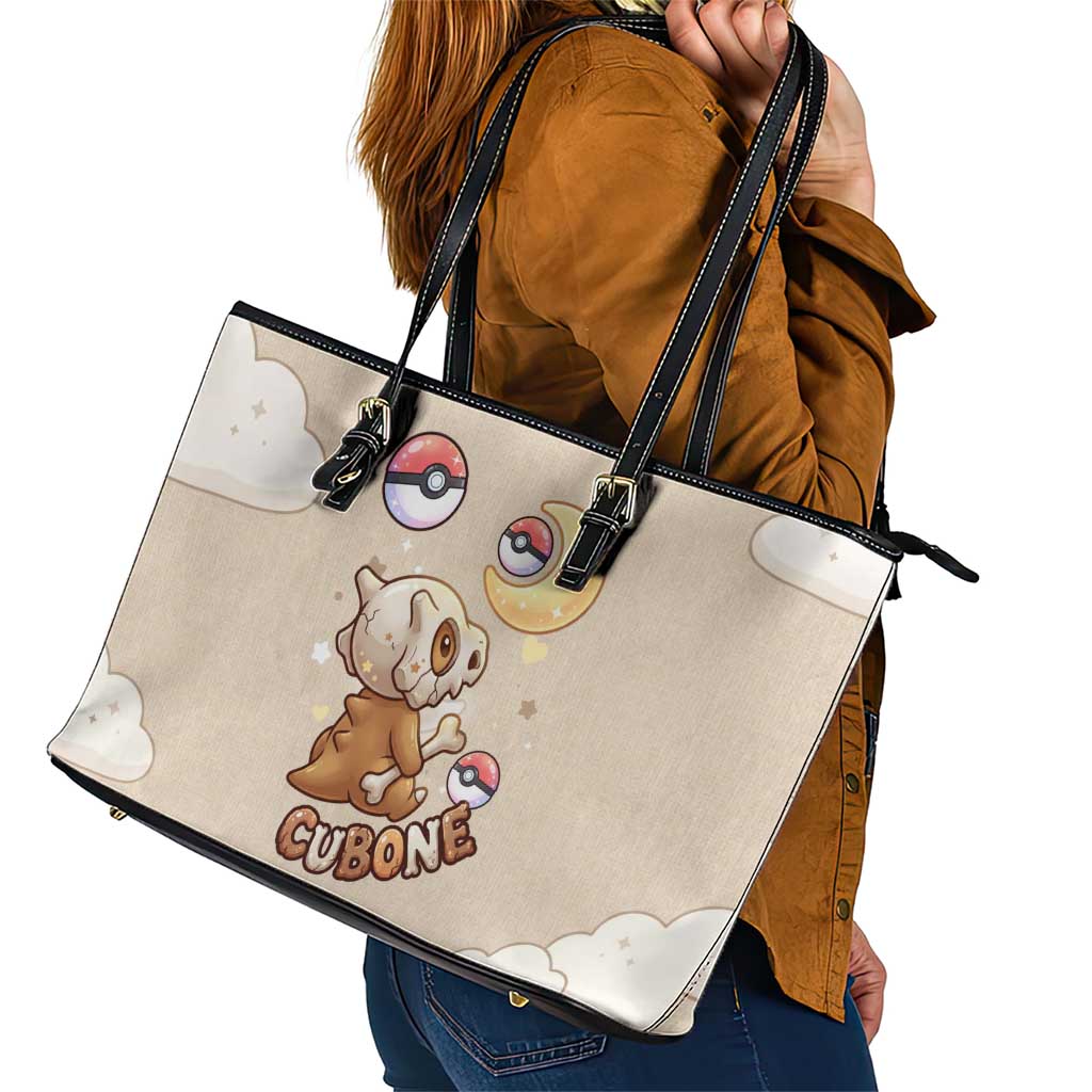 Cubone Leather Tote Bag Soft Pastel Dreamcore Aesthetic