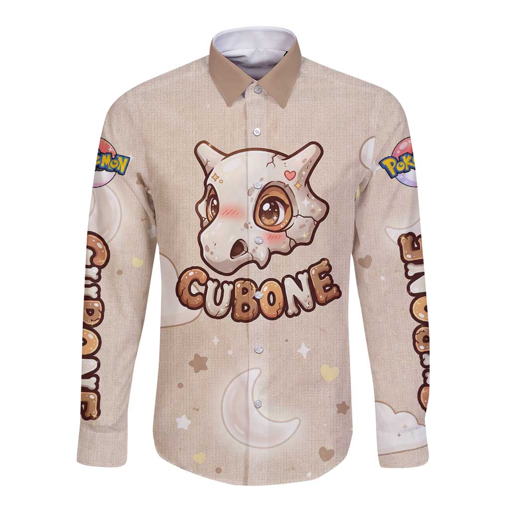 Cubone Long Sleeve Button Shirt Soft Pastel Dreamcore Aesthetic
