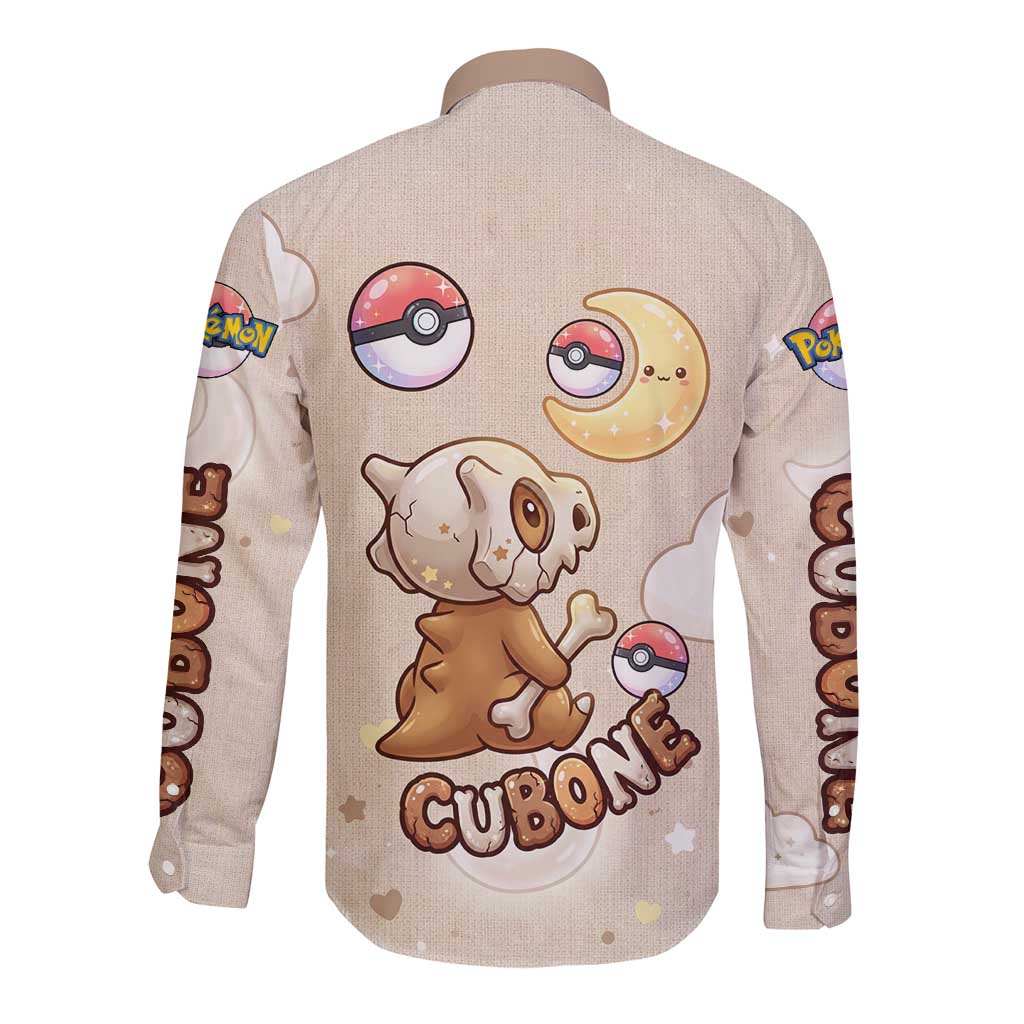Cubone Long Sleeve Button Shirt Soft Pastel Dreamcore Aesthetic