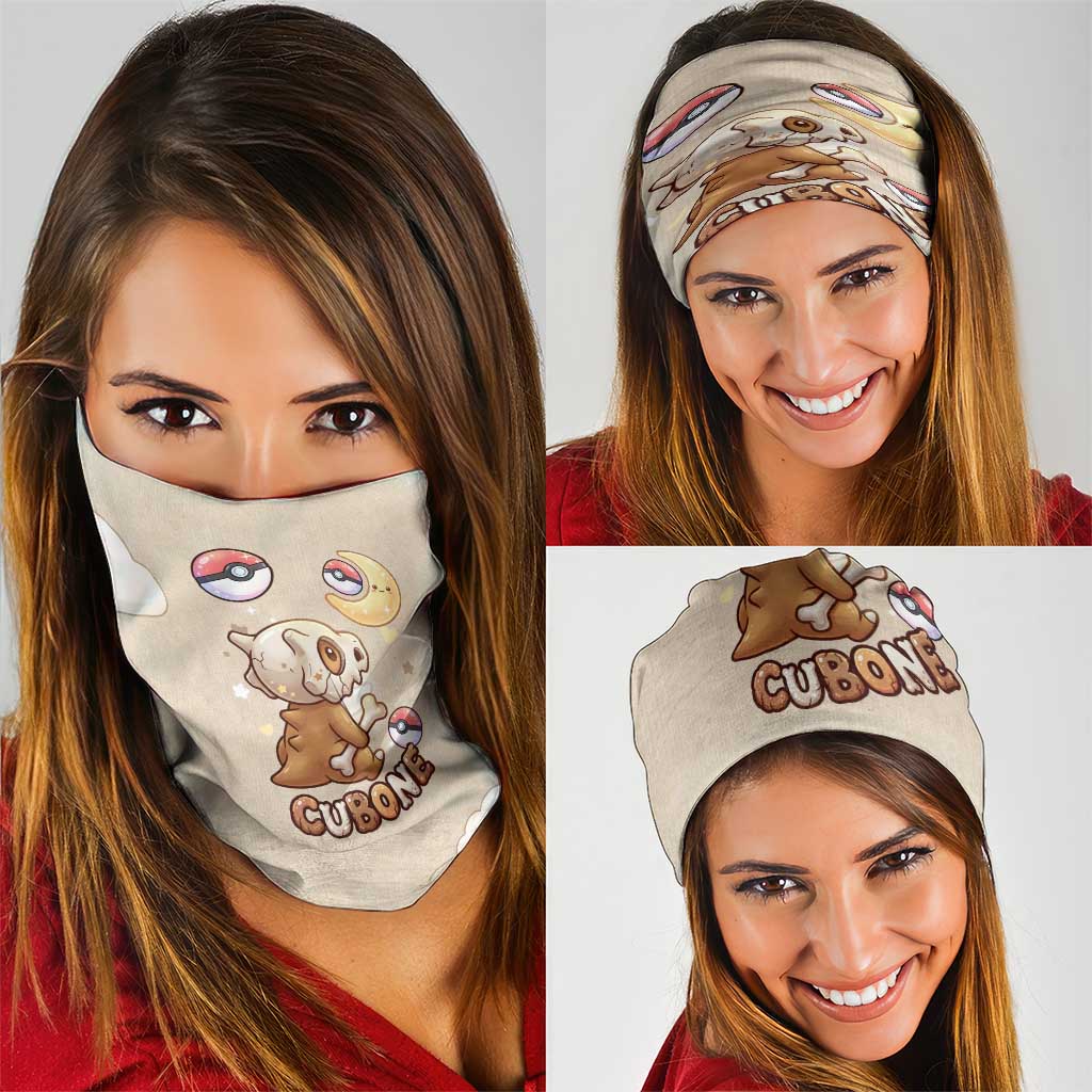 Cubone Neck Gaiter Soft Pastel Dreamcore Aesthetic