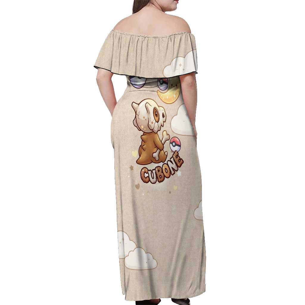 Cubone Off Shoulder Maxi Dress Soft Pastel Dreamcore Aesthetic