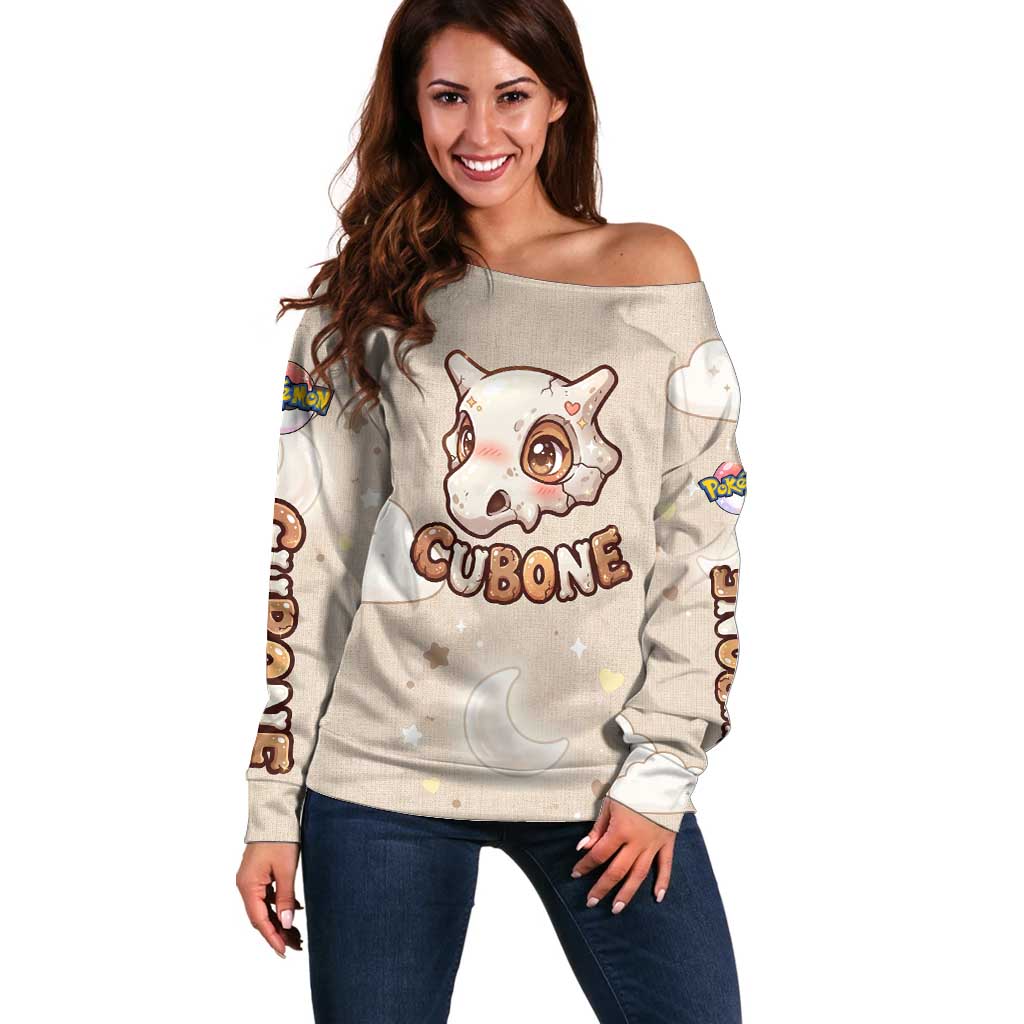 Cubone Off Shoulder Sweater Soft Pastel Dreamcore Aesthetic