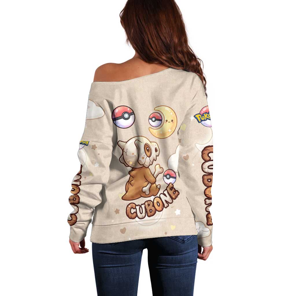 Cubone Off Shoulder Sweater Soft Pastel Dreamcore Aesthetic