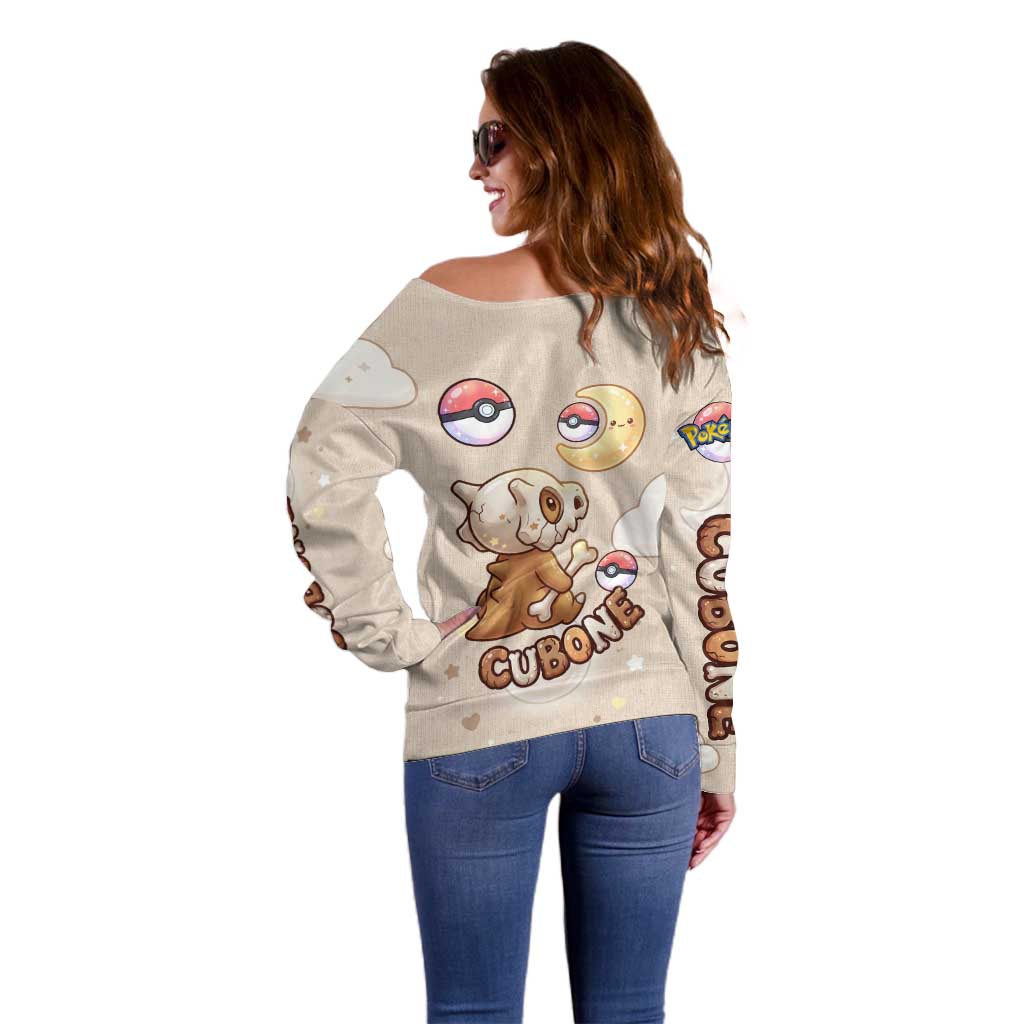 Cubone Off Shoulder Sweater Soft Pastel Dreamcore Aesthetic