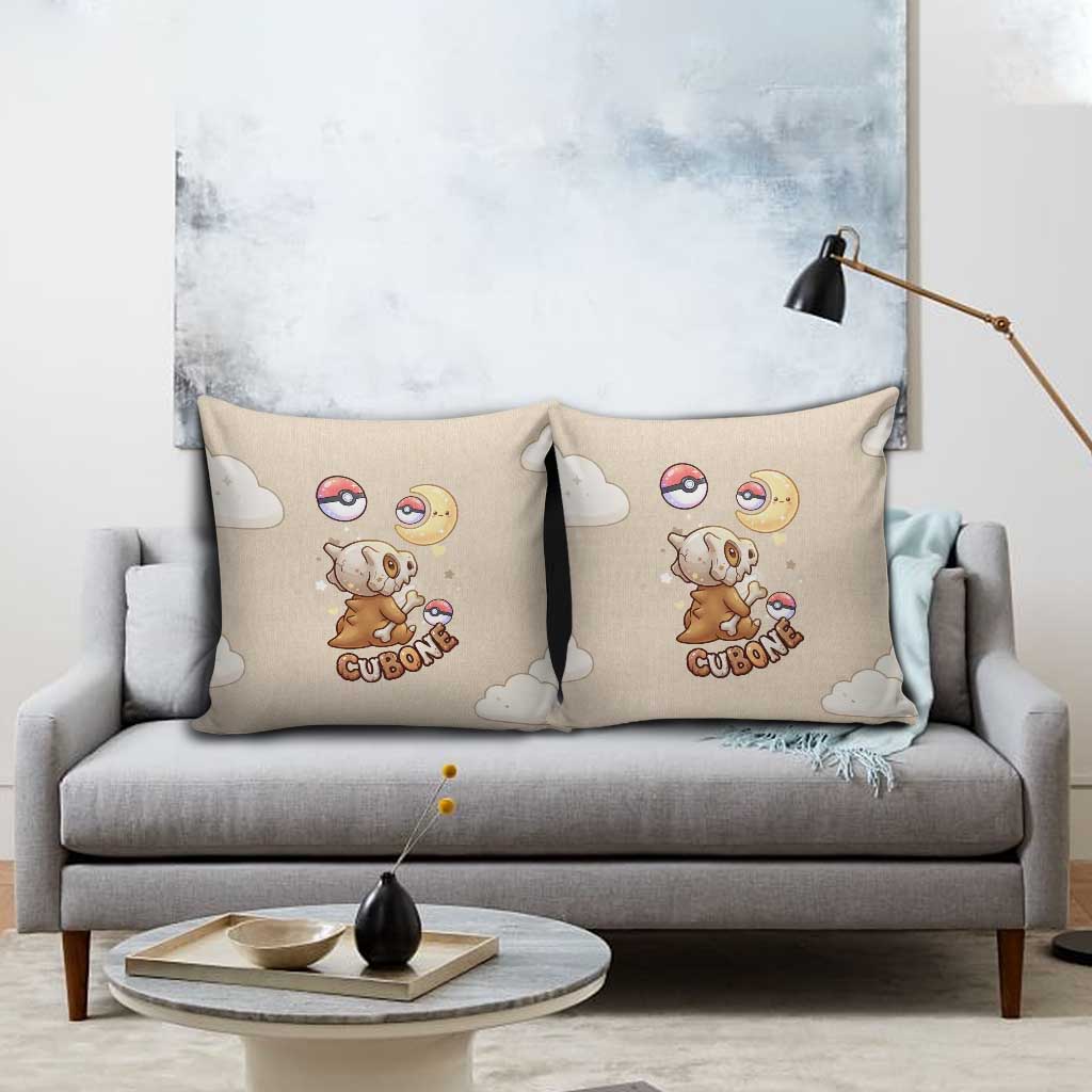 Cubone Pillow Cover Soft Pastel Dreamcore Aesthetic
