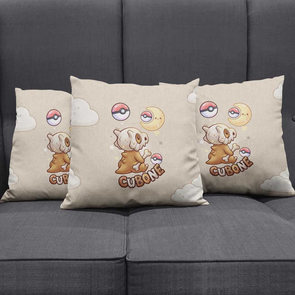 Cubone Pillow Cover Soft Pastel Dreamcore Aesthetic