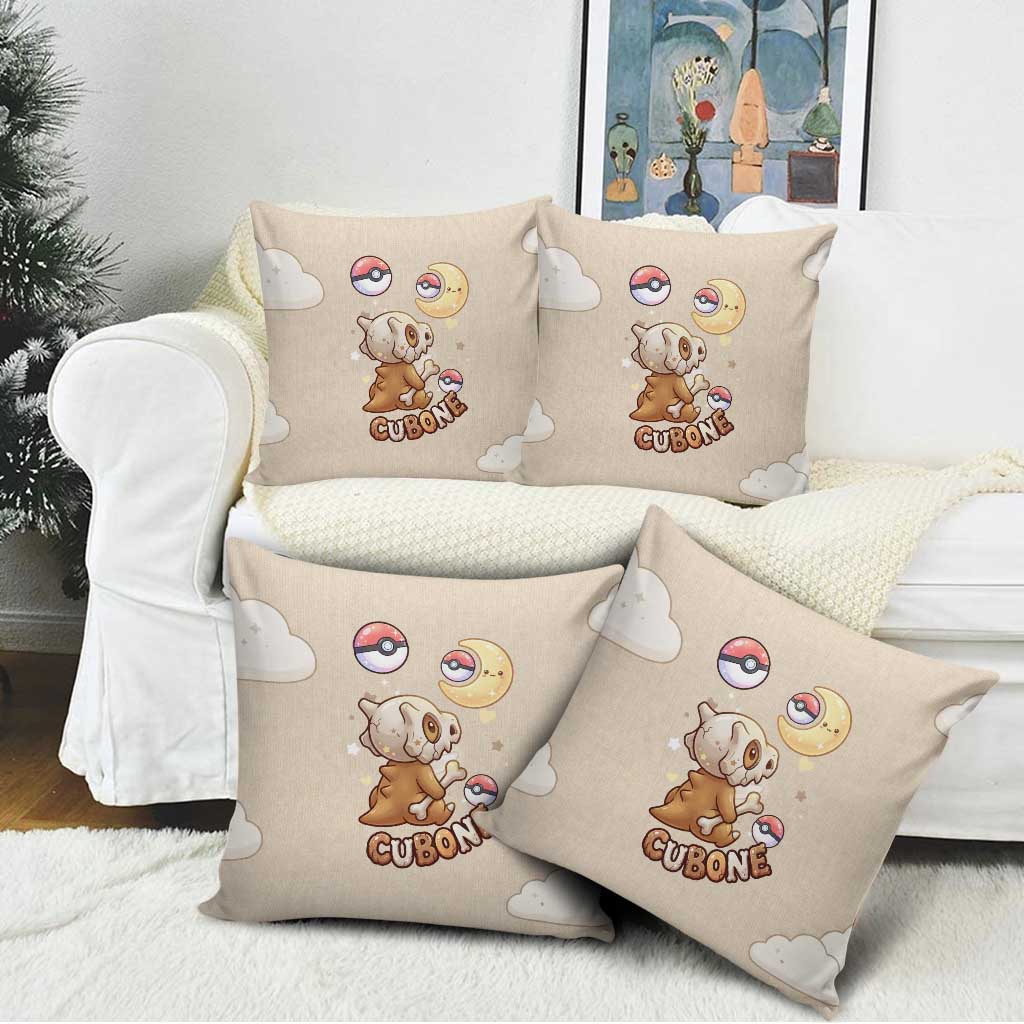Cubone Pillow Cover Soft Pastel Dreamcore Aesthetic