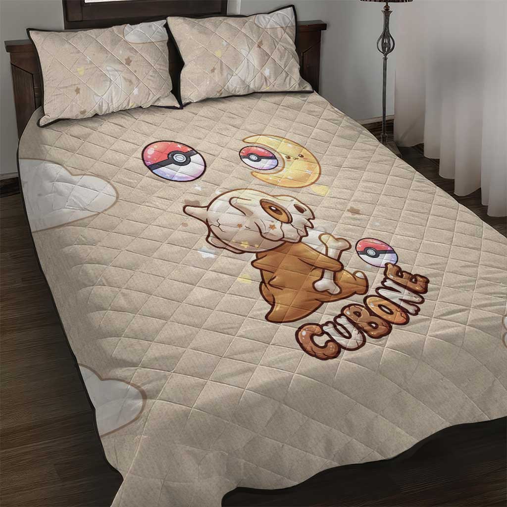 Cubone Quilt Bed Set Soft Pastel Dreamcore Aesthetic