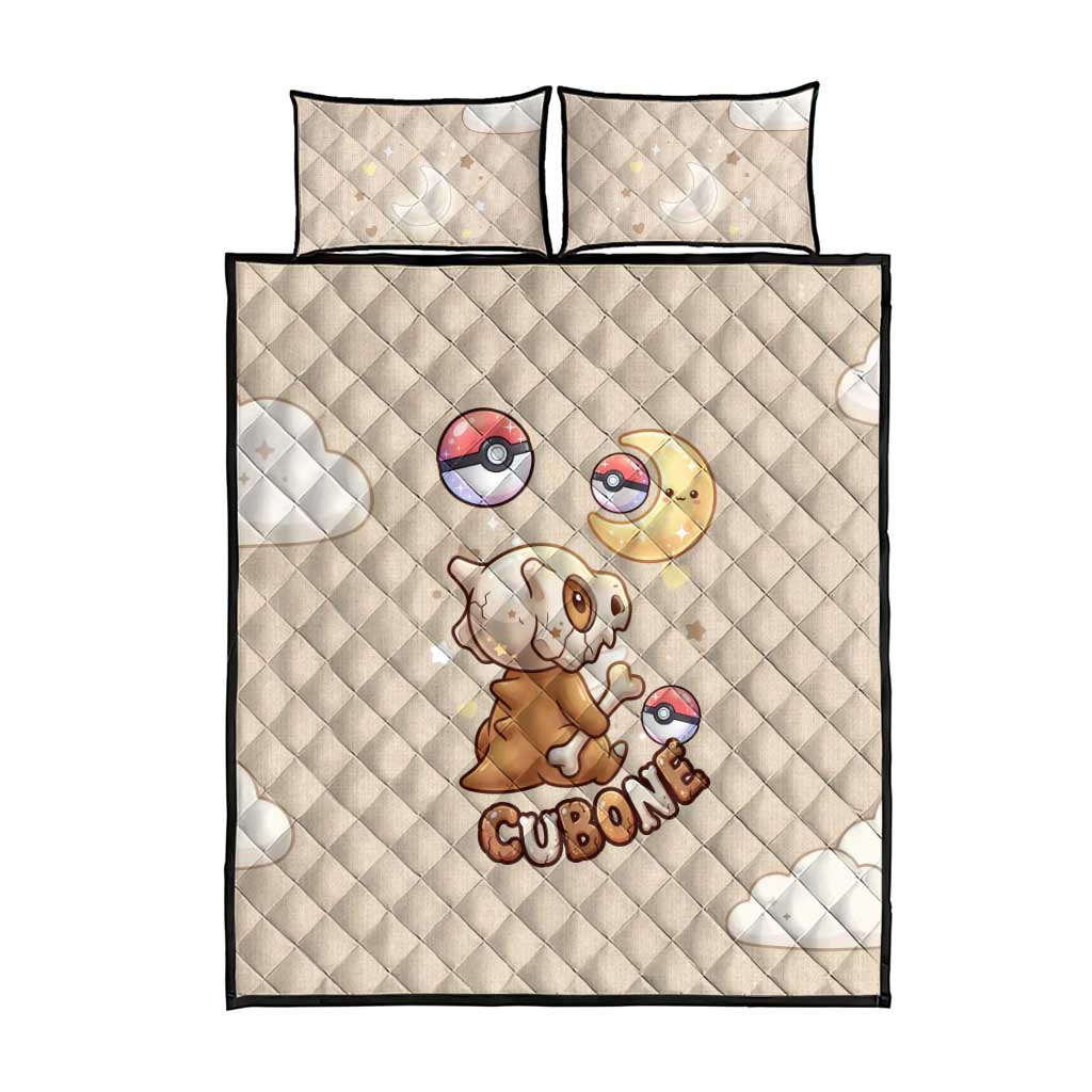 Cubone Quilt Bed Set Soft Pastel Dreamcore Aesthetic