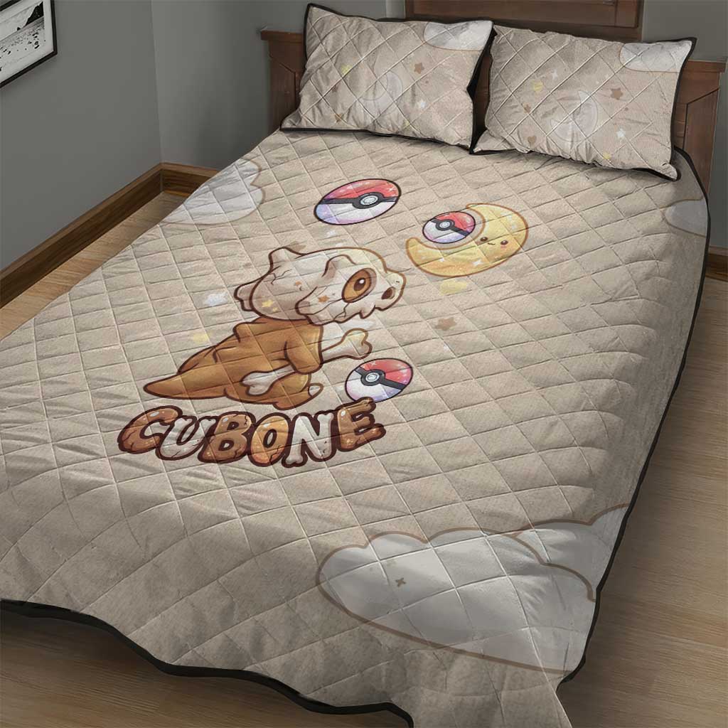 Cubone Quilt Bed Set Soft Pastel Dreamcore Aesthetic
