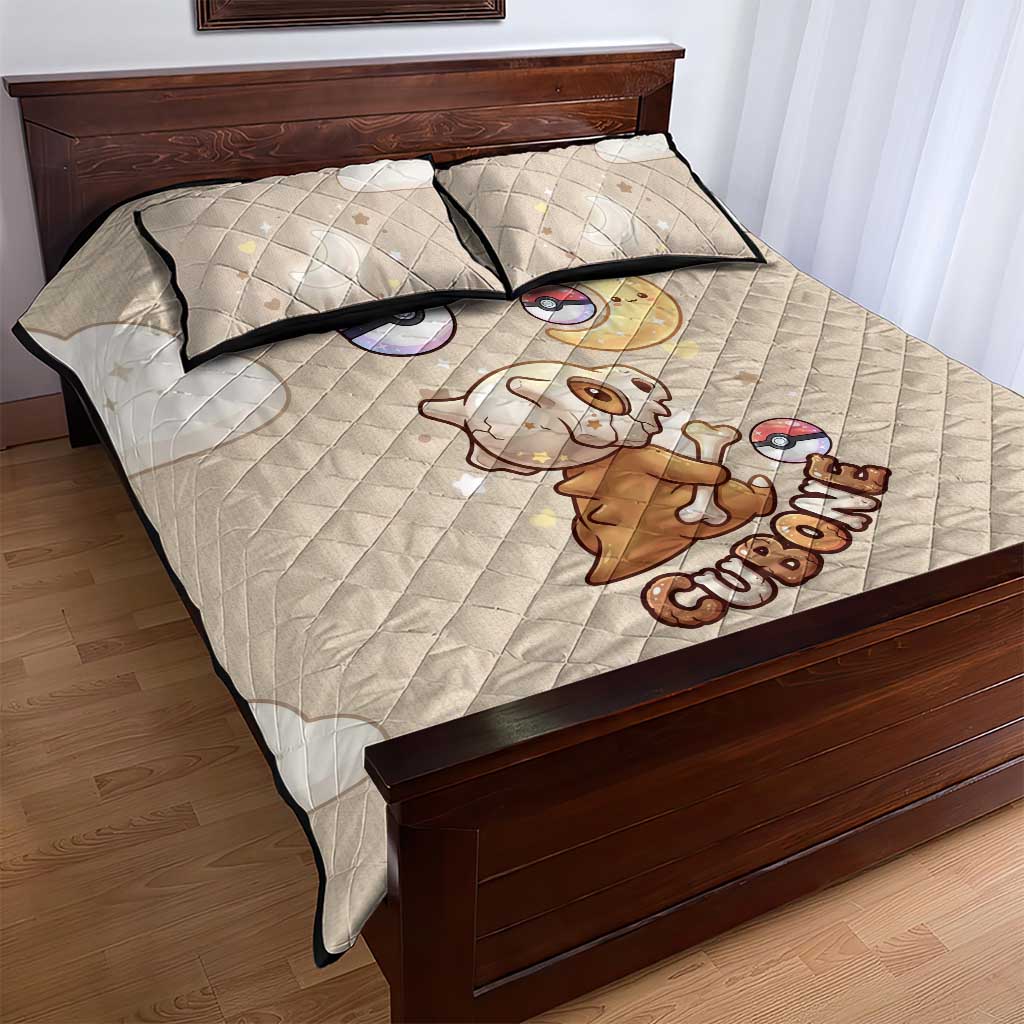 Cubone Quilt Bed Set Soft Pastel Dreamcore Aesthetic