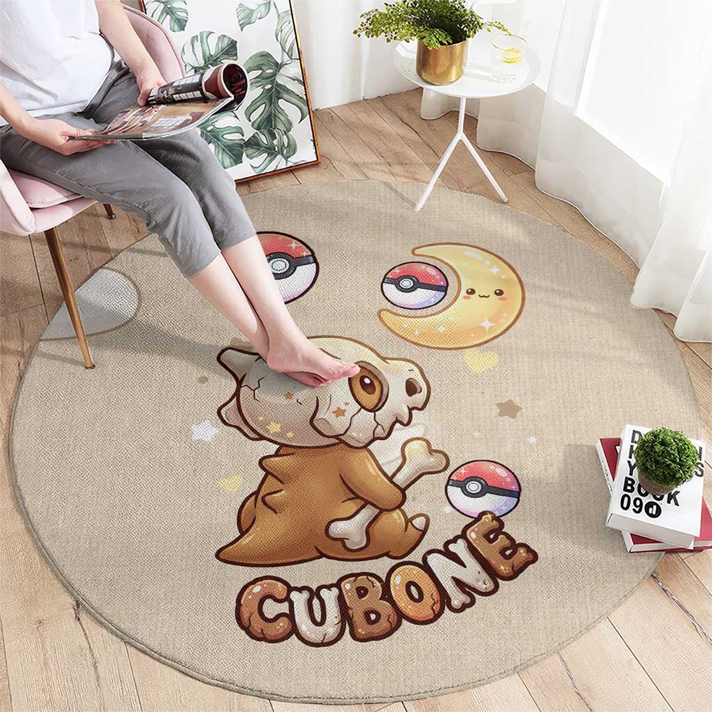 Cubone Round Carpet Soft Pastel Dreamcore Aesthetic