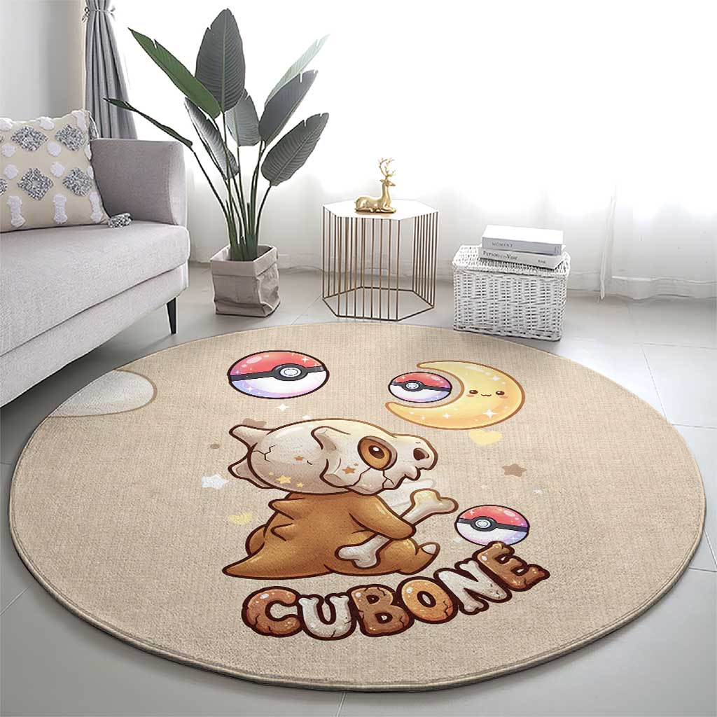 Cubone Round Carpet Soft Pastel Dreamcore Aesthetic