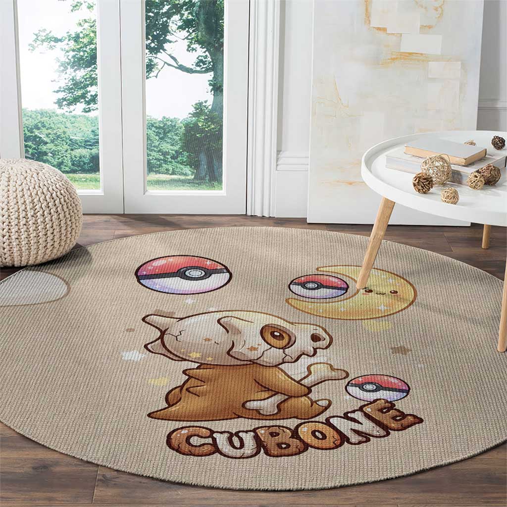 Cubone Round Carpet Soft Pastel Dreamcore Aesthetic