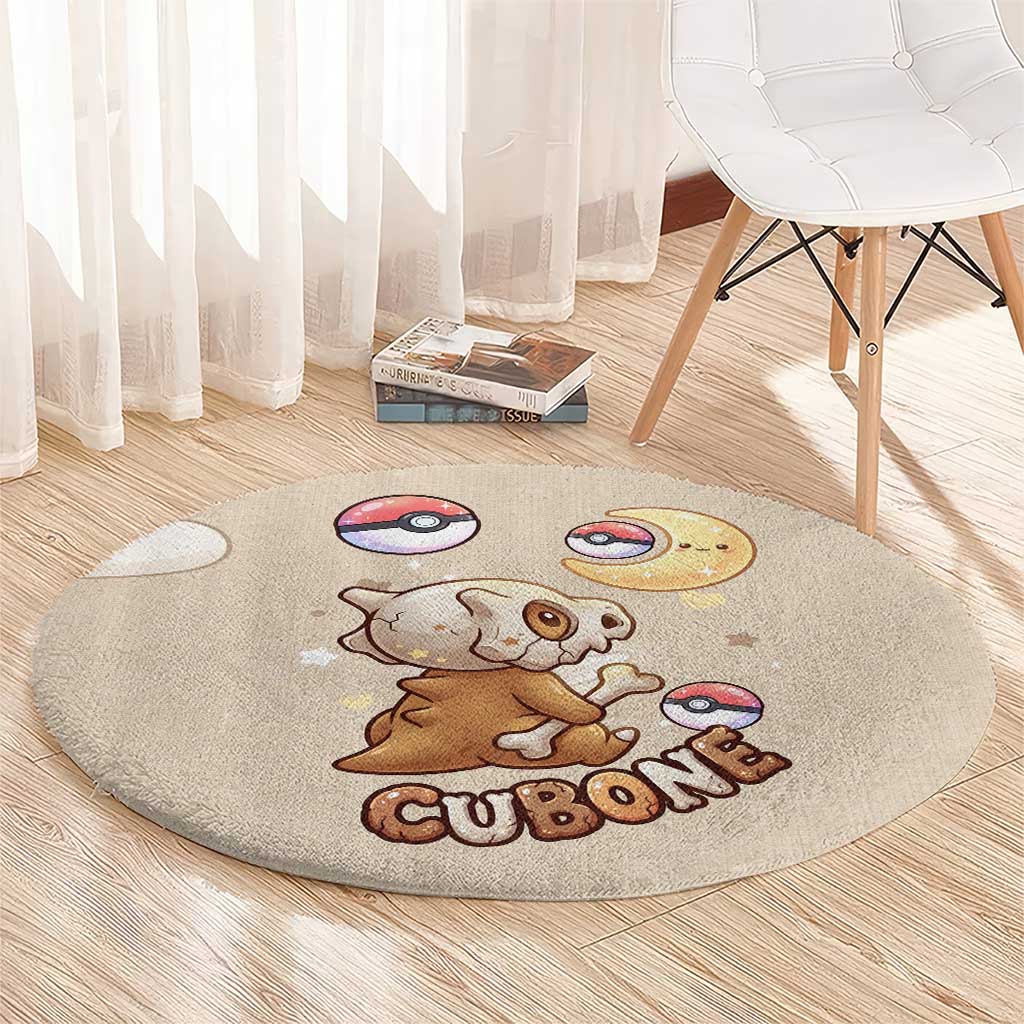 Cubone Round Carpet Soft Pastel Dreamcore Aesthetic