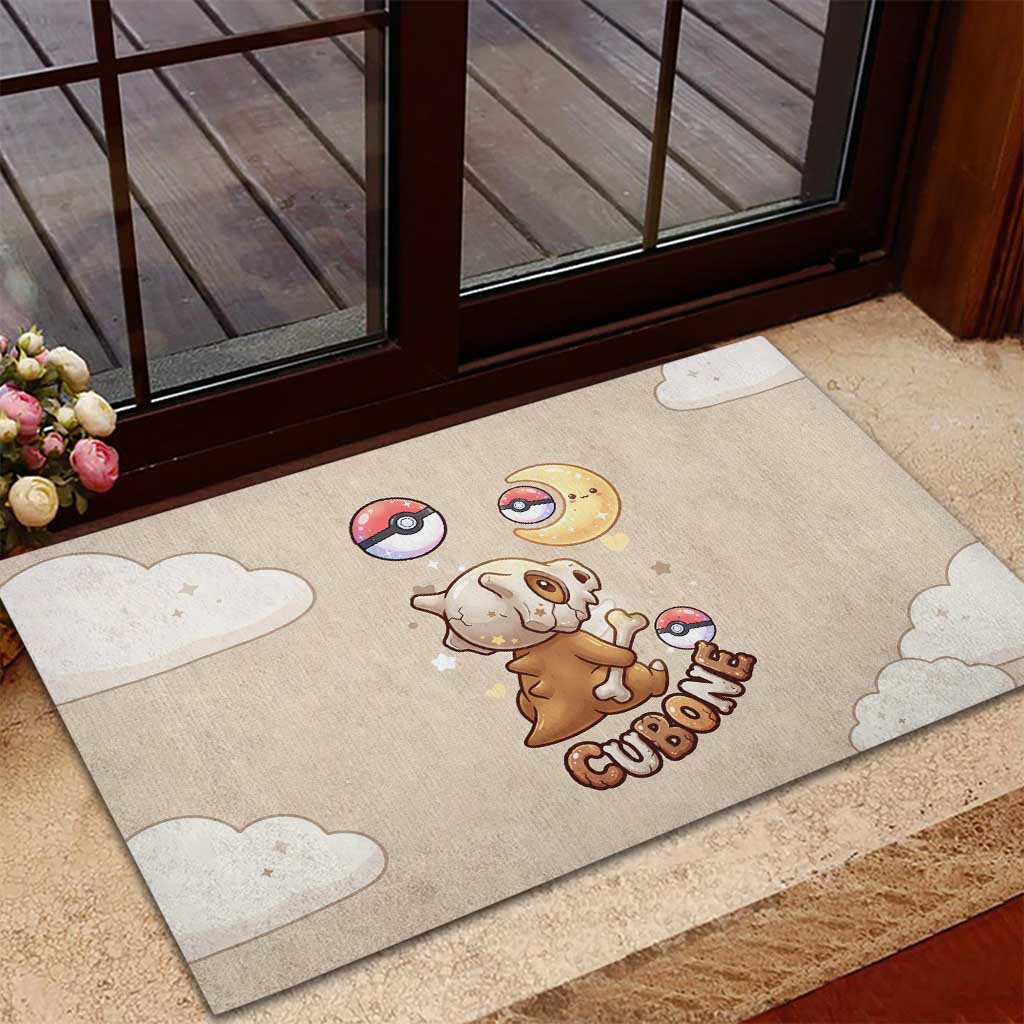 Cubone Rubber Doormat Soft Pastel Dreamcore Aesthetic