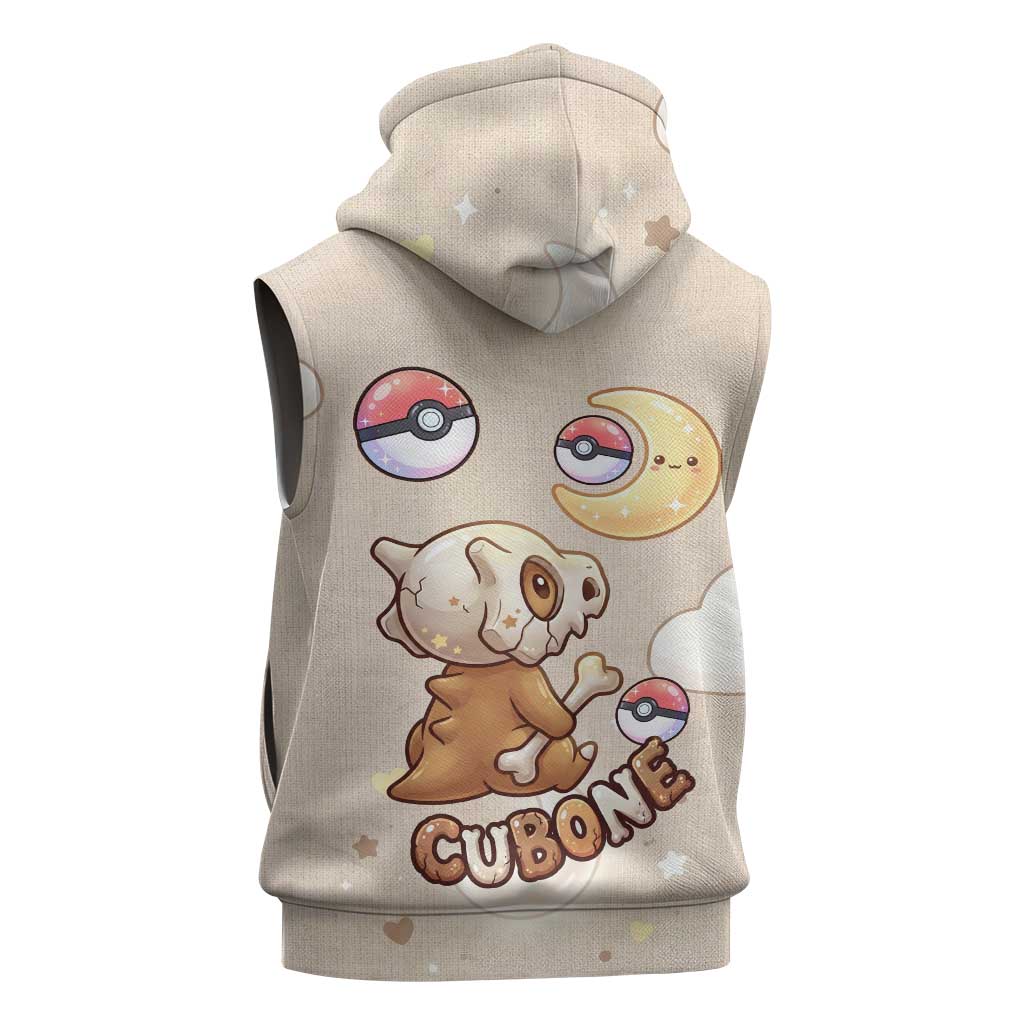 Cubone Sleeveless Hoodie Soft Pastel Dreamcore Aesthetic