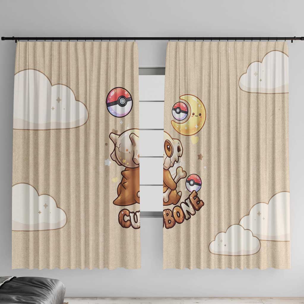 Cubone Window Curtain Soft Pastel Dreamcore Aesthetic