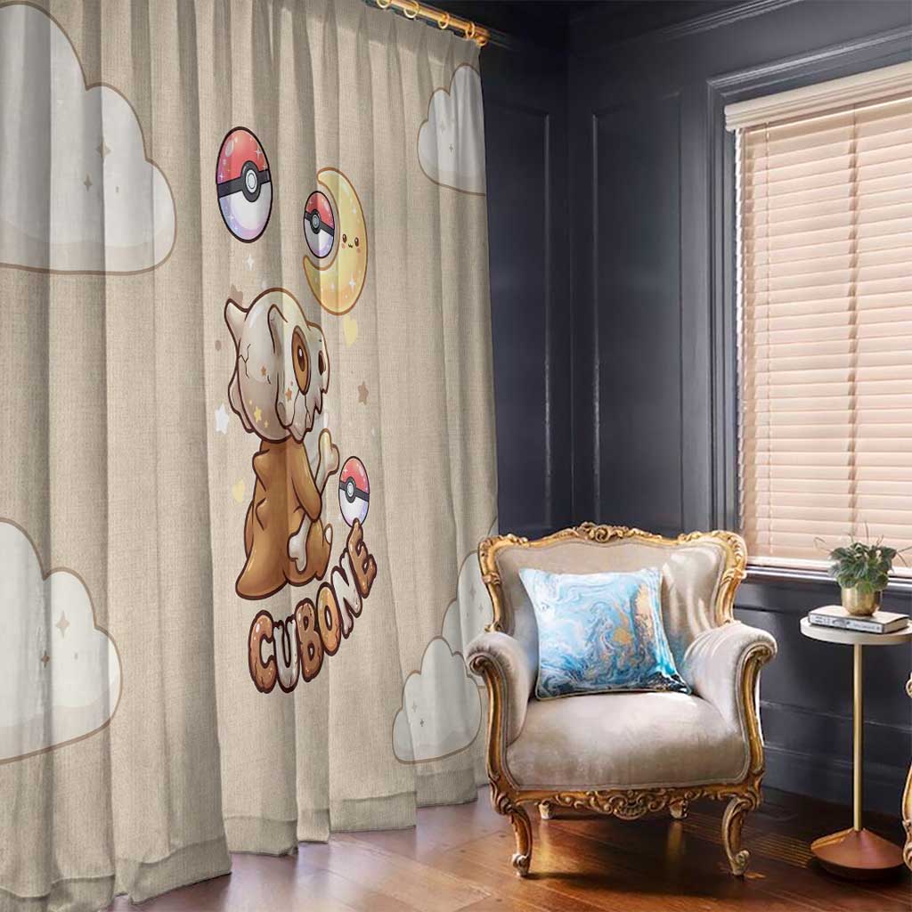Cubone Window Curtain Soft Pastel Dreamcore Aesthetic