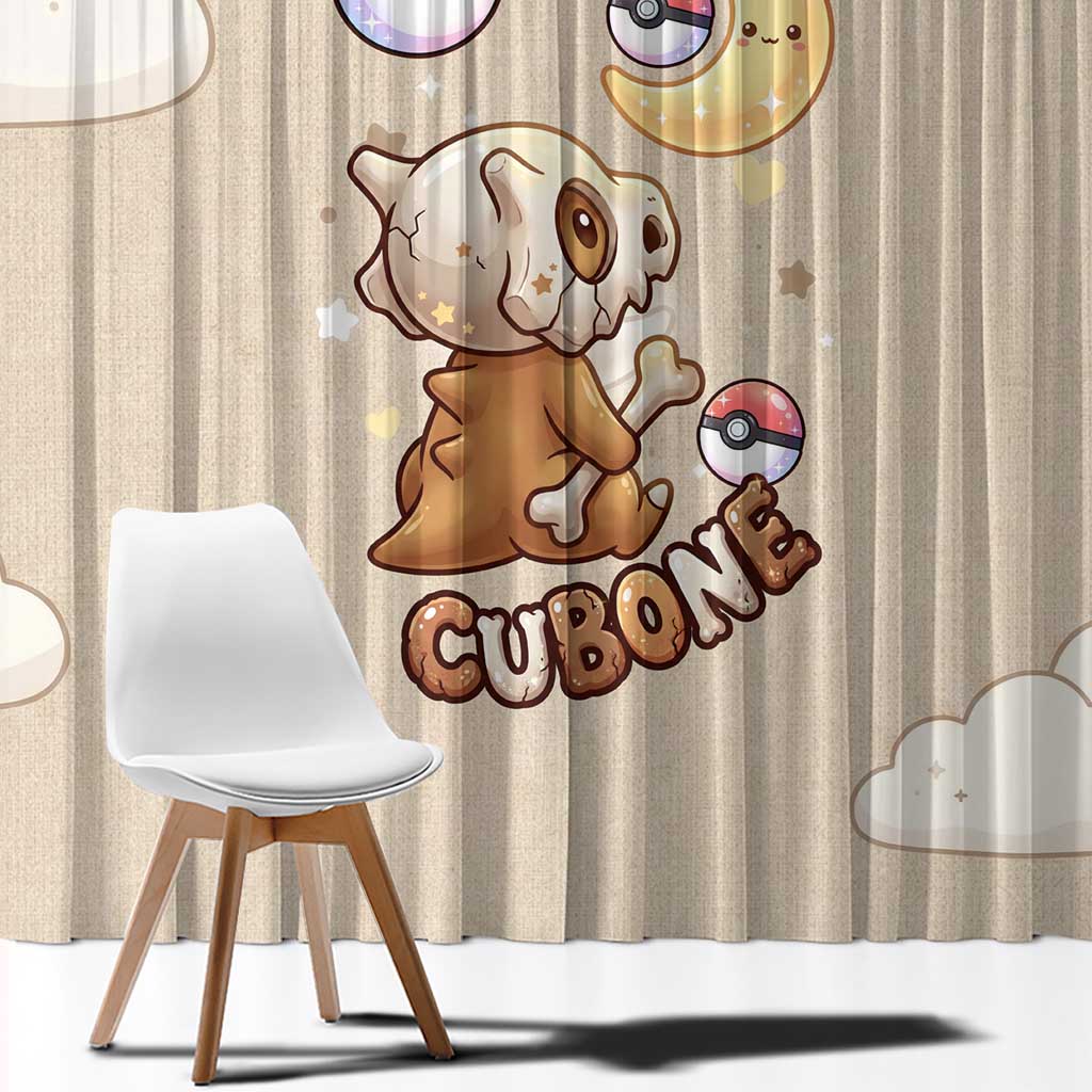 Cubone Window Curtain Soft Pastel Dreamcore Aesthetic