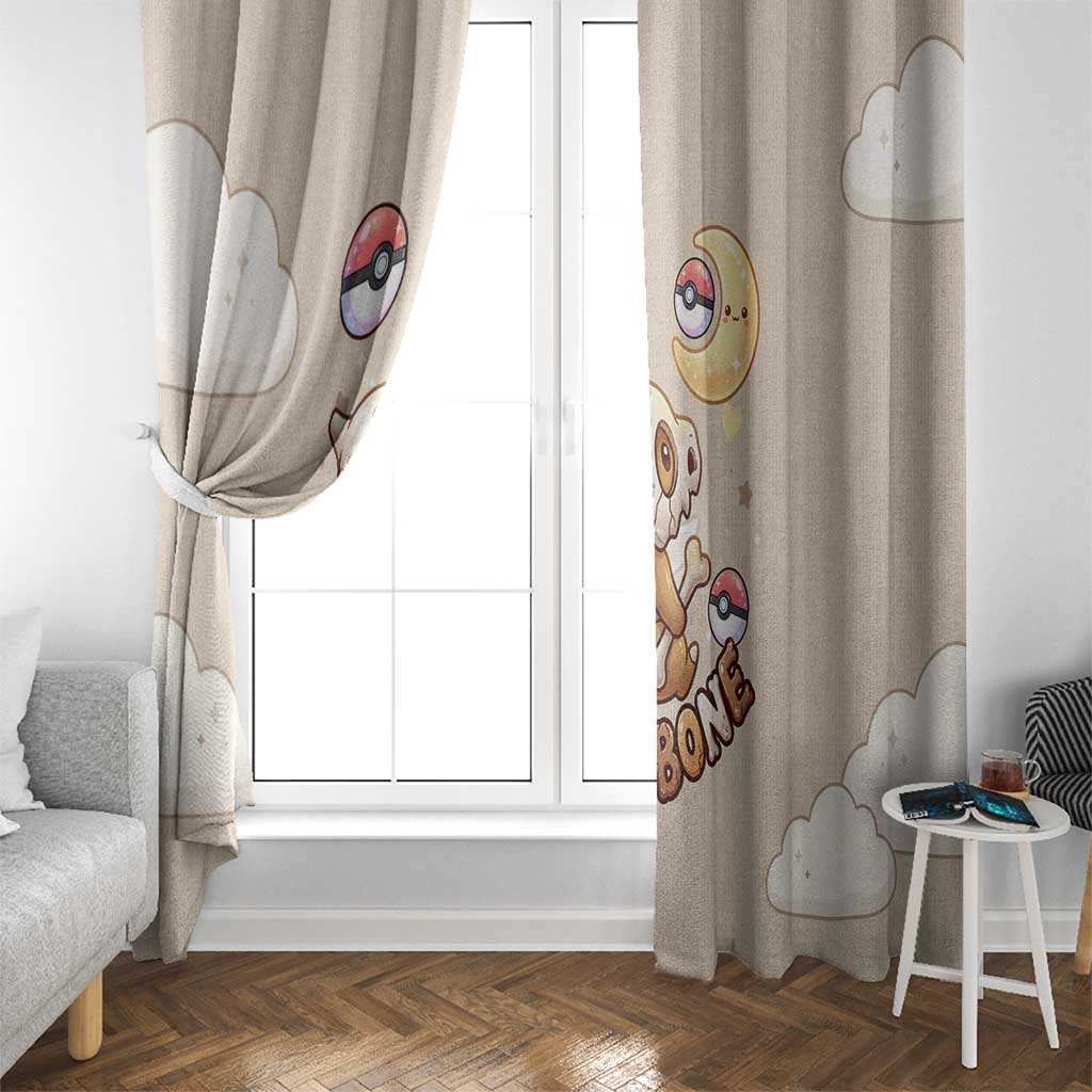 Cubone Window Curtain Soft Pastel Dreamcore Aesthetic