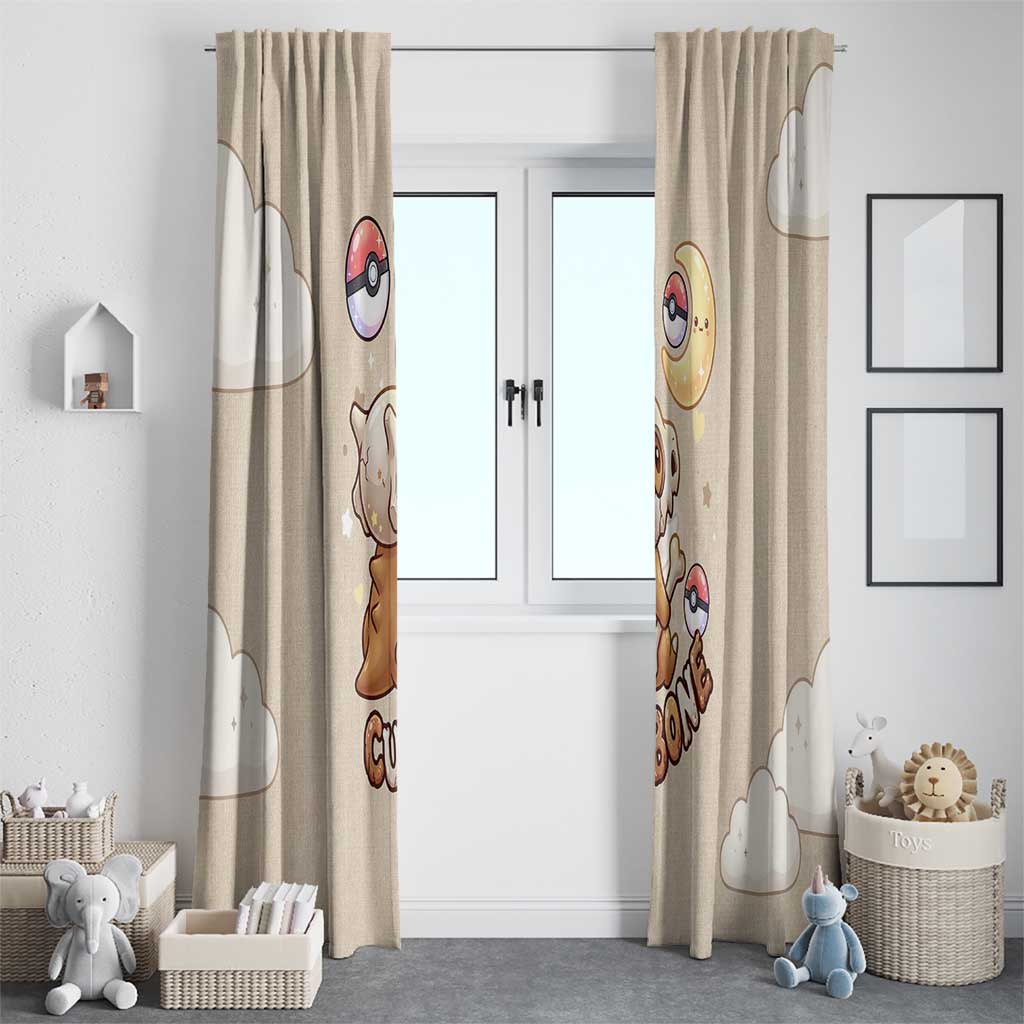 Cubone Window Curtain Soft Pastel Dreamcore Aesthetic