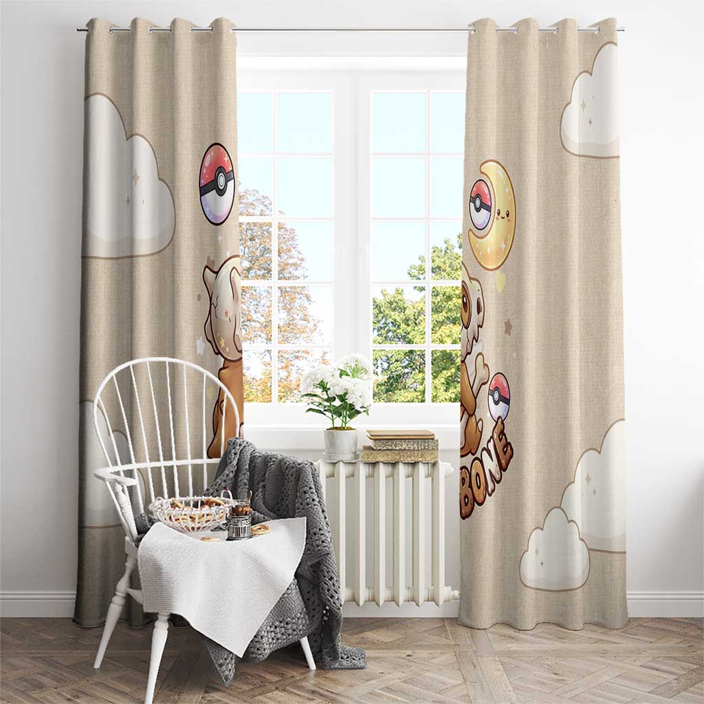 Cubone Window Curtain Soft Pastel Dreamcore Aesthetic
