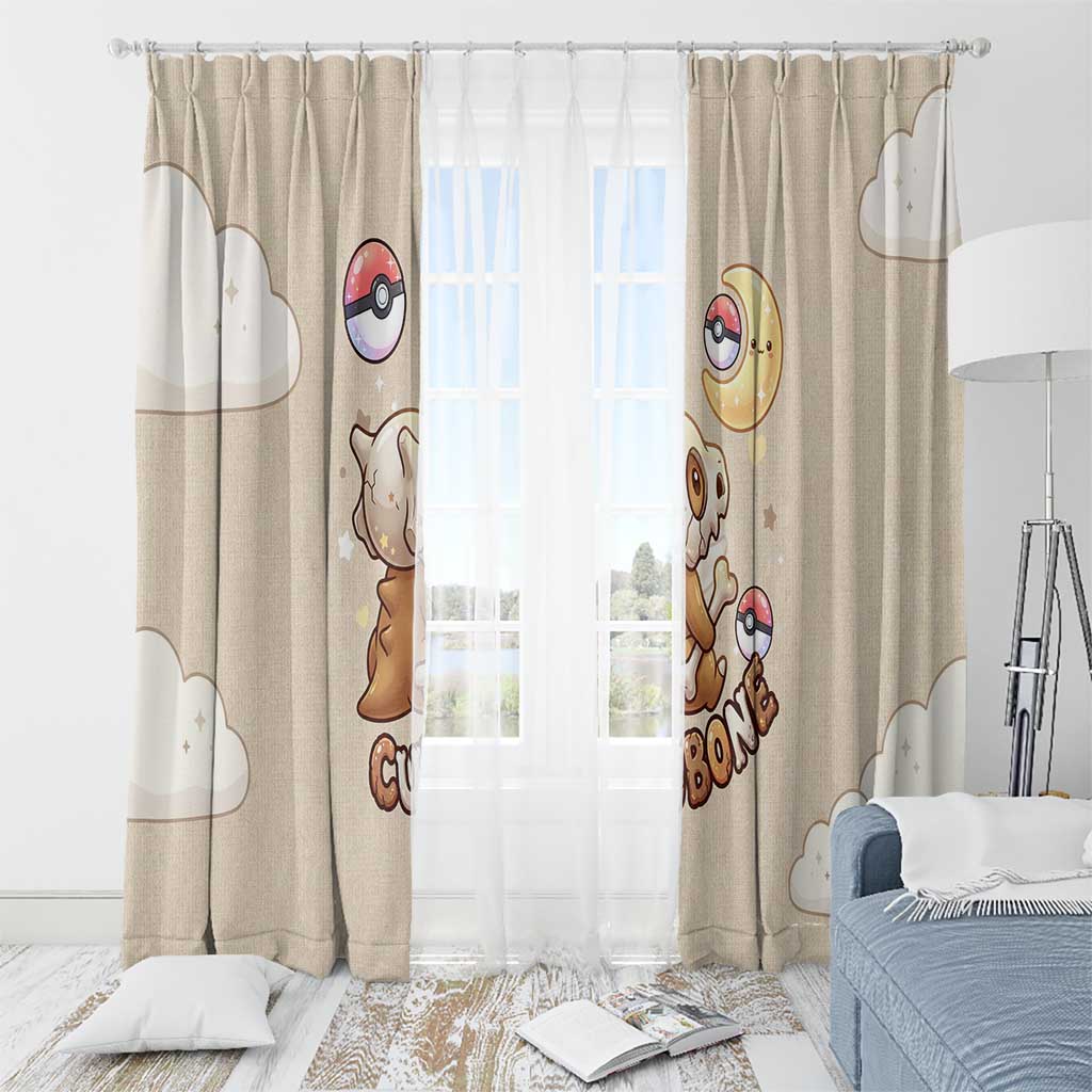 Cubone Window Curtain Soft Pastel Dreamcore Aesthetic