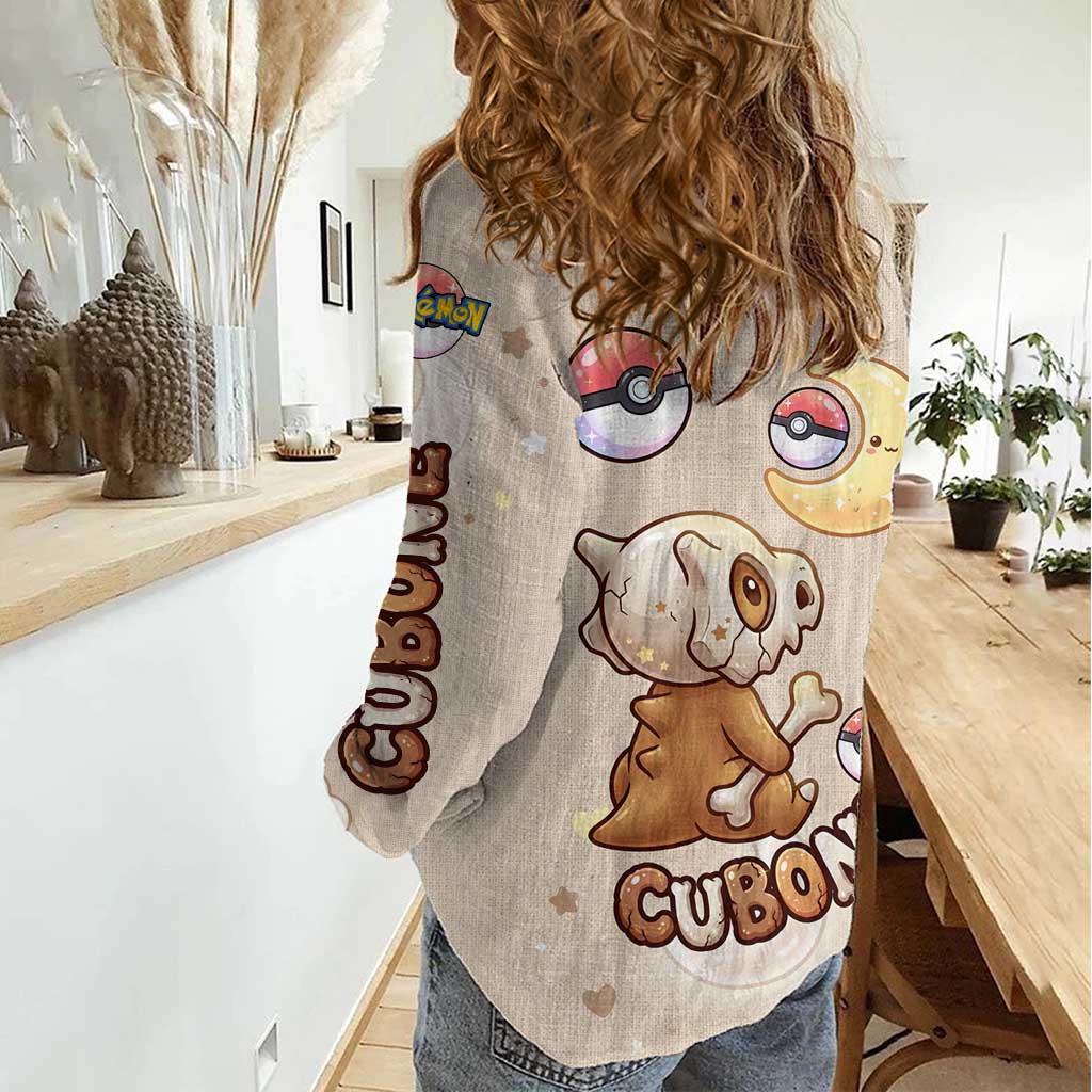 Cubone Women Casual Shirt Soft Pastel Dreamcore Aesthetic