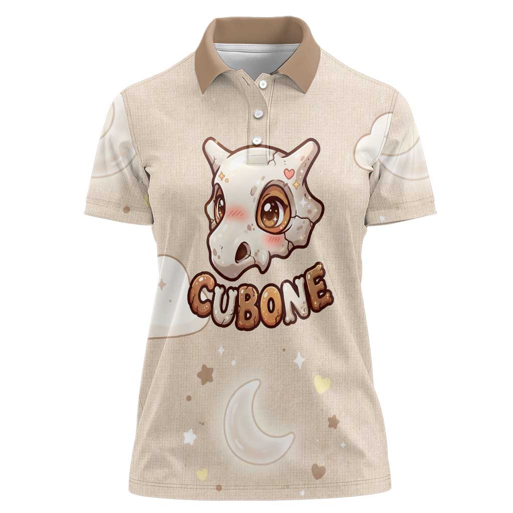 Cubone Women Polo Shirt Soft Pastel Dreamcore Aesthetic