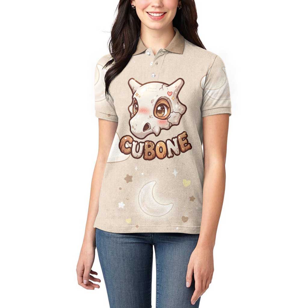 Cubone Women Polo Shirt Soft Pastel Dreamcore Aesthetic