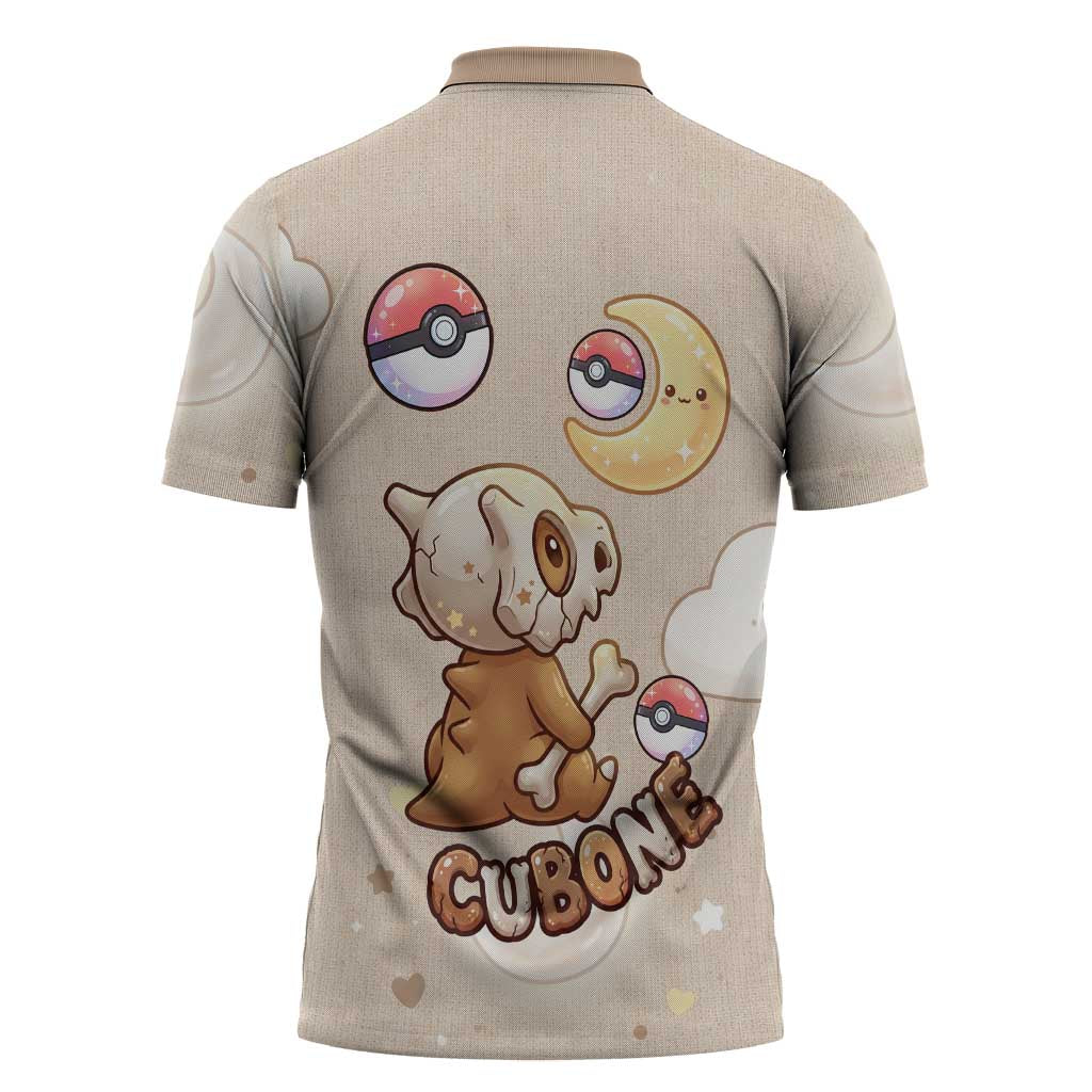 Cubone Zipper Polo Shirt Soft Pastel Dreamcore Aesthetic