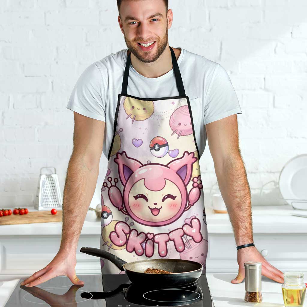 Skitty Pokémon Apron Pastel Kawaii Yarn Art Style