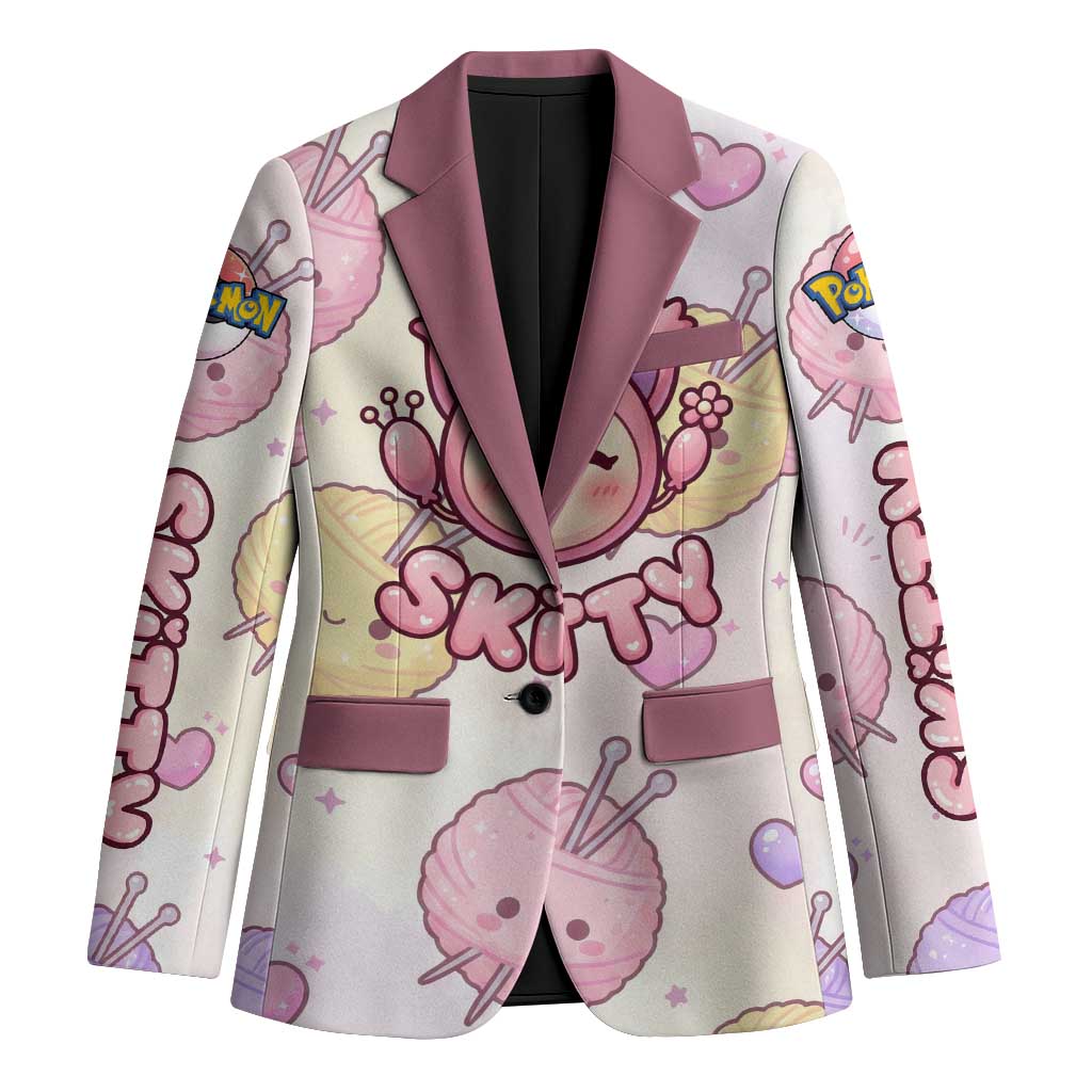 Skitty Pokémon Blazer Pastel Kawaii Yarn Art Style