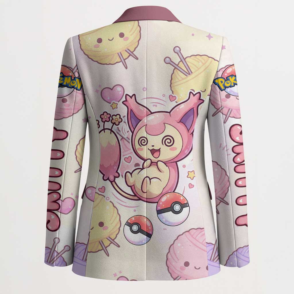 Skitty Pokémon Blazer Pastel Kawaii Yarn Art Style