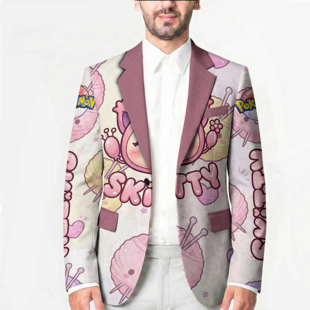 Skitty Pokémon Blazer Pastel Kawaii Yarn Art Style