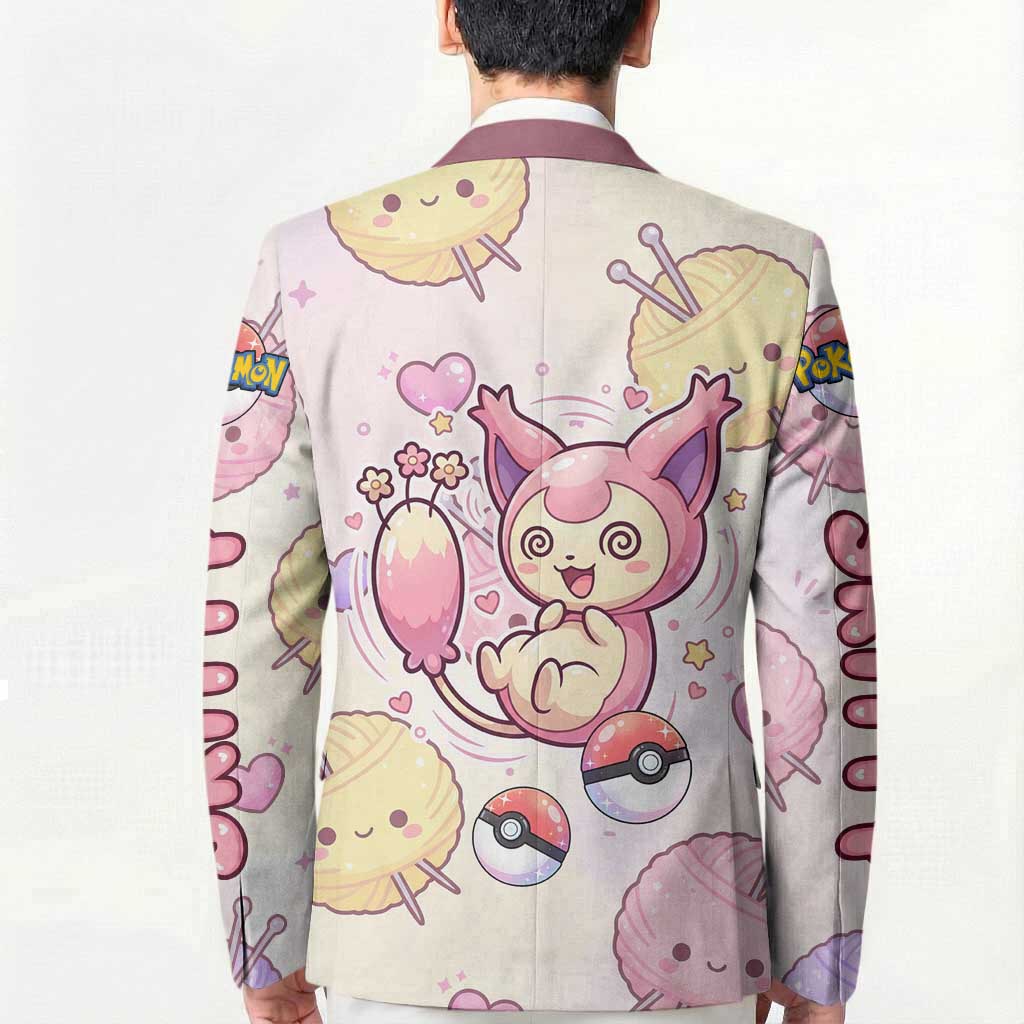 Skitty Pokémon Blazer Pastel Kawaii Yarn Art Style