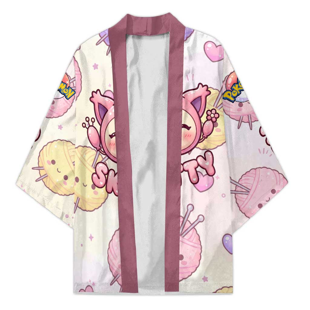Skitty Pokémon Kimono Pastel Kawaii Yarn Art Style
