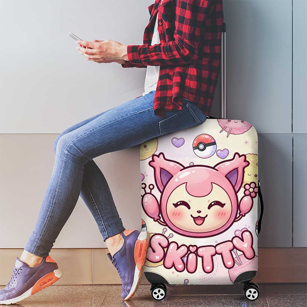 Skitty Pokémon Luggage Cover Pastel Kawaii Yarn Art Style