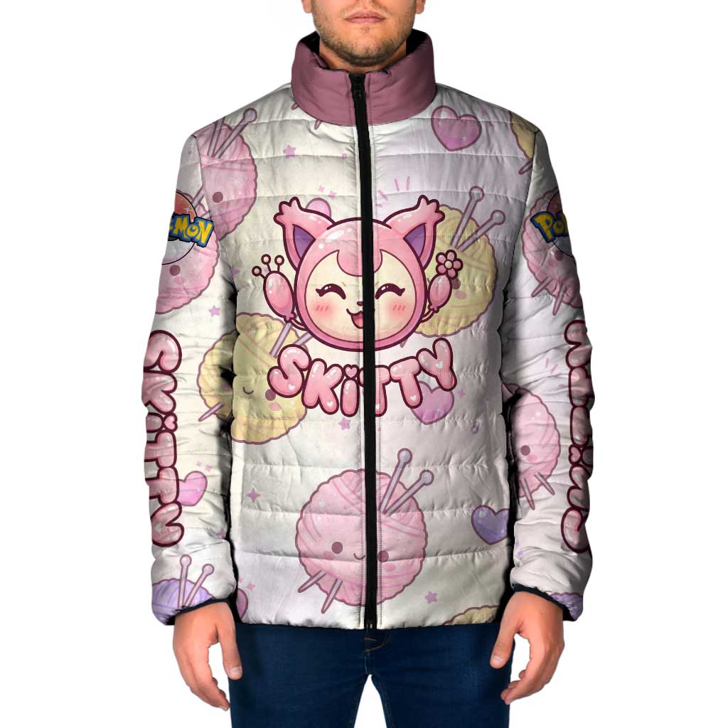 Skitty Pokémon Padded Jacket Pastel Kawaii Yarn Art Style