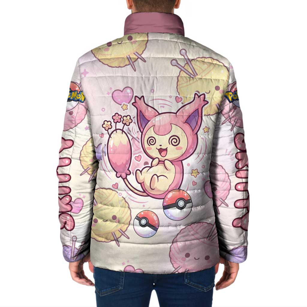 Skitty Pokémon Padded Jacket Pastel Kawaii Yarn Art Style