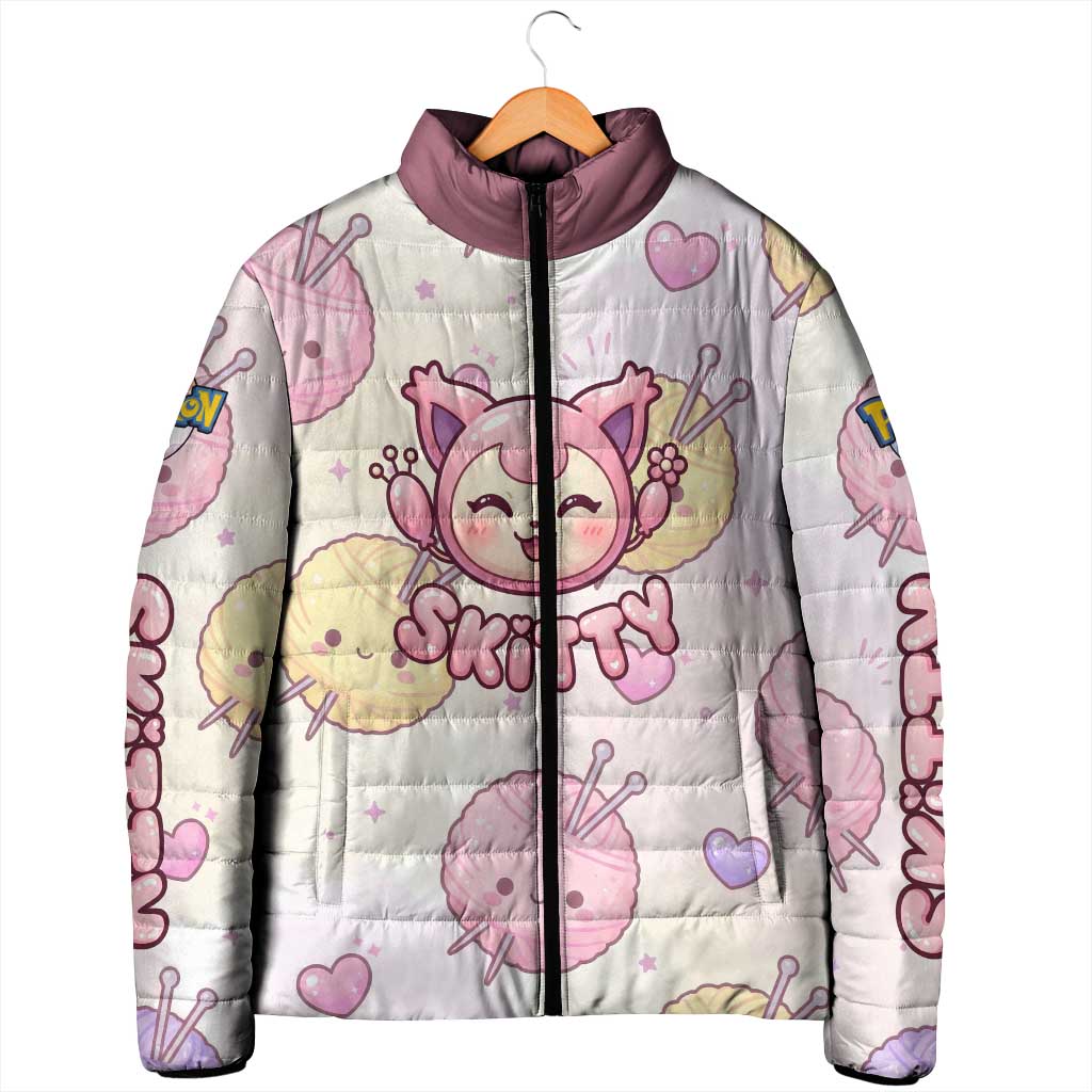 Skitty Pokémon Padded Jacket Pastel Kawaii Yarn Art Style