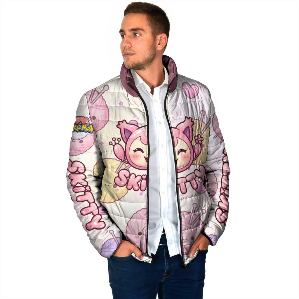 Skitty Pokémon Padded Jacket Pastel Kawaii Yarn Art Style