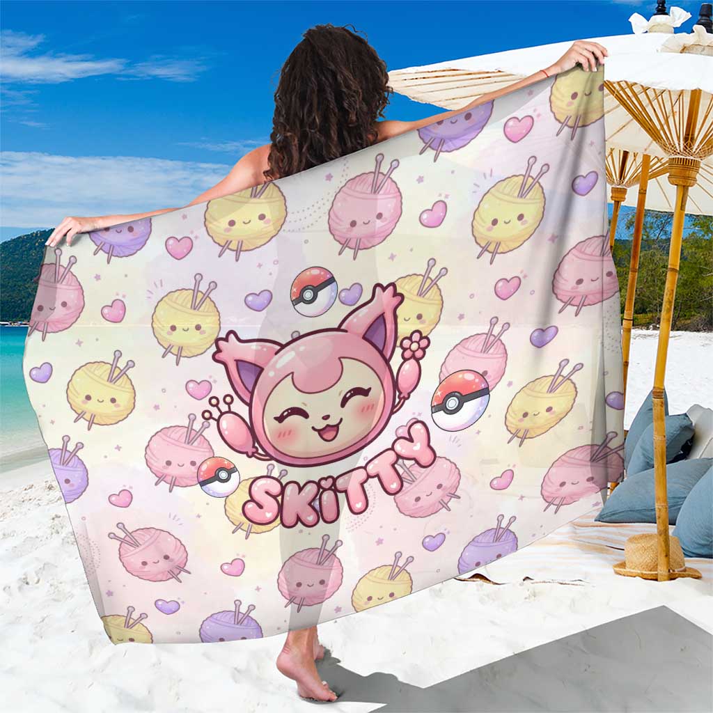 Skitty Pokémon Sarong Pastel Kawaii Yarn Art Style